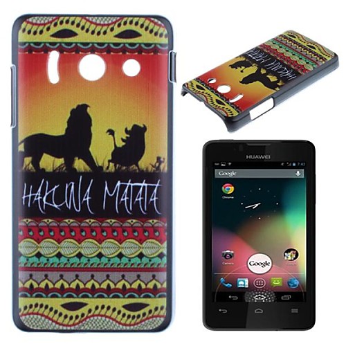 Hakuna Matata On Sunset Lion King Pattern PC Hard Case for Huawei Y300