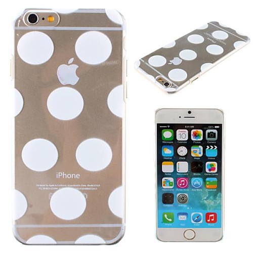 White Balloons Pattern Transparent PC Hard Cover for iPhone 6