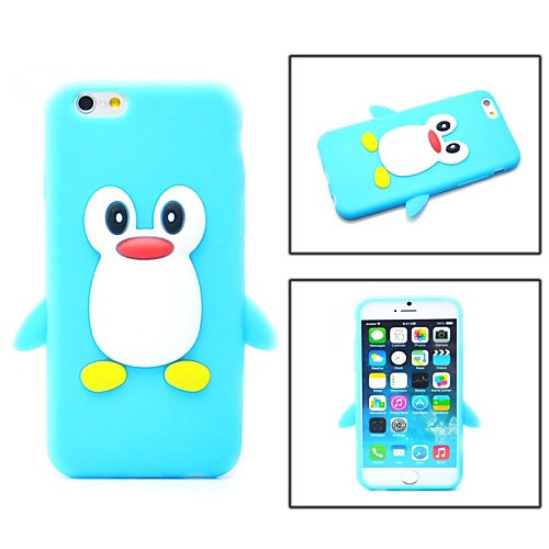 Cartoon Penguin Silicone Soft Case for iPhone 6 (Assorted Colors)