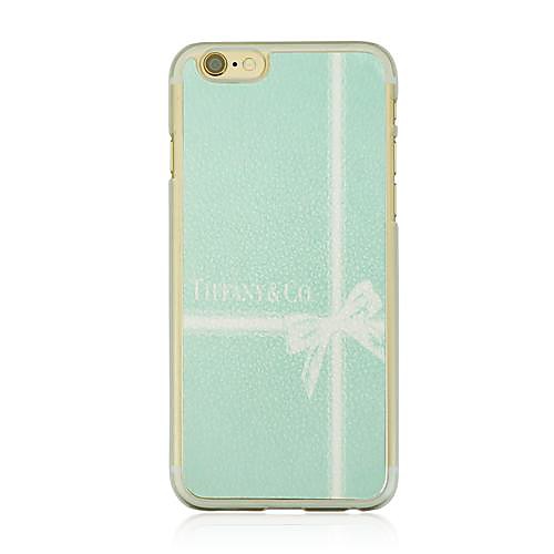 White Butterfly Knot Leather Vein Pattern PC Hard Case for iPhone 6