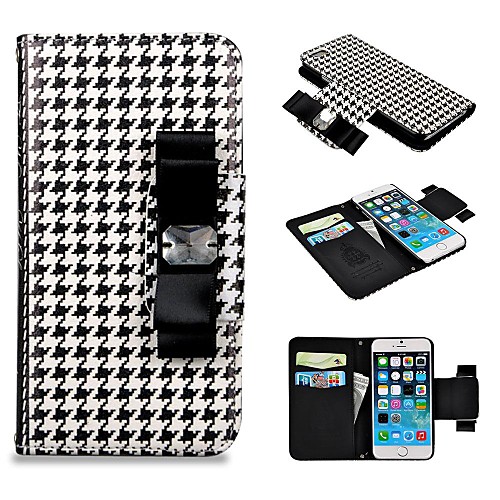 Swallow Grid Pattern PU Leather Full Body Case with Card Slot for iPhone 6