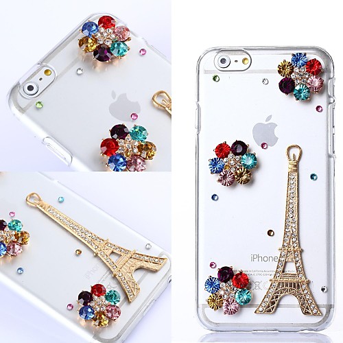 DIY Paris Tower with Rhinestones Pattern Plastic Hard Cover for iPhone 6