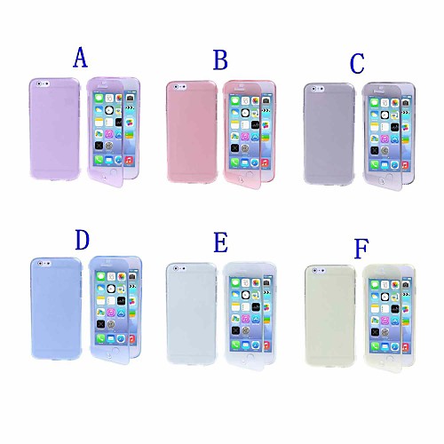 Solid Color Full Body TPU Soft Case for iPhone 6(Assorted Colors)