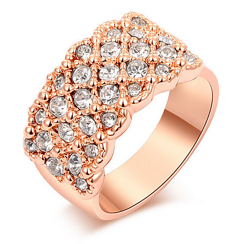 ROXI Classic Rose Gold Plated Austrian Crystal Statement Ring(1 Pc)