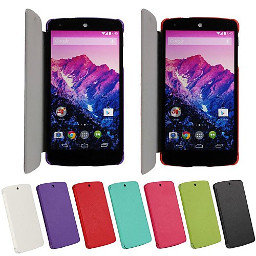 Ultrathin Solid Color Pattern PU Leather Full Body Case for LG Google Nexus 5 E980(Assorted Colors)