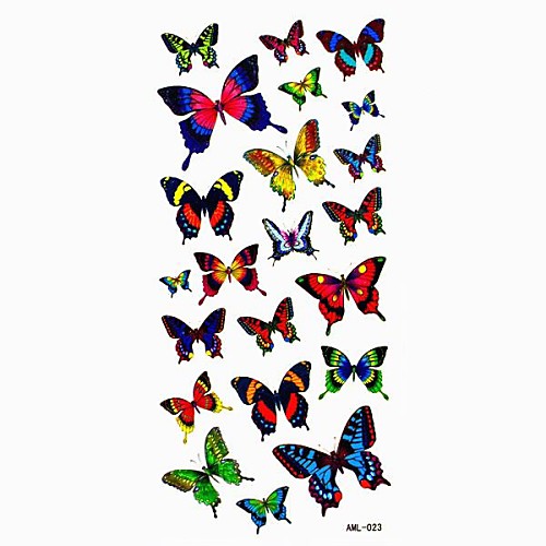 Waterproof Lovely Butterfly Temporary Tattoo Sticker Tattoos Sample Mold for Body Art(18.5cm8.5cm)