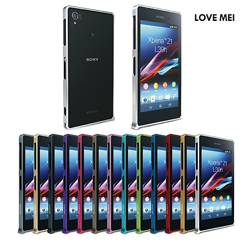 Love Mei Ultrathin Alloy Bumper Curved Edge Metal Case Cover for SONY Xperia Z1(Assorted Colors)