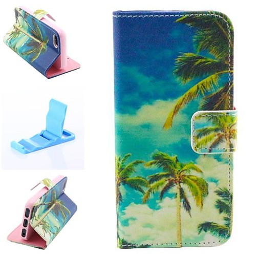 Blue Sky Pattern PU Leather Full Body Case for iPhone 4/4S