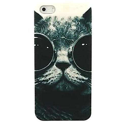 Lovly кошка очки шаблон жесткий футляр для iPhone 5 / 5S