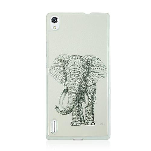 Elephant Pattern Hard Case for Huawei Ascend P7