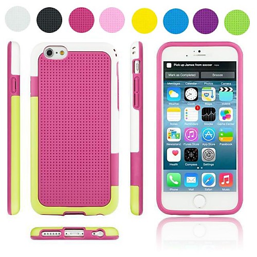 Contracted Style Color Matching Design PC and Silicone Cover for iPhone 6 (Assorted Colors)