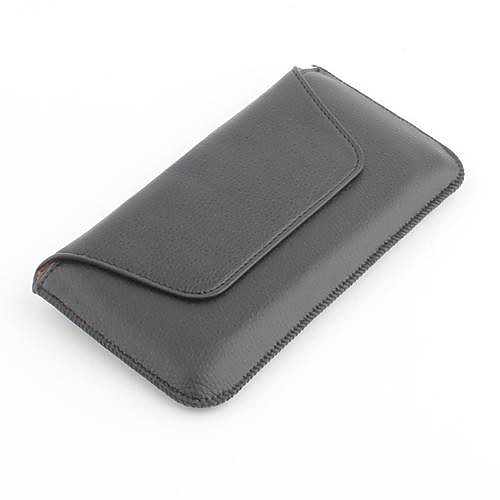 Black Litchi Grain Holster PU Leather Bag Case with Belt Clip for iPhone 6