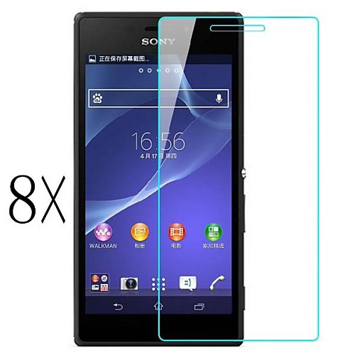 [8-Pack]Professional High Transparency LCD Crystal Clear Screen Protector with Cleaning Cloth for Sony Xperia Z2 L50w