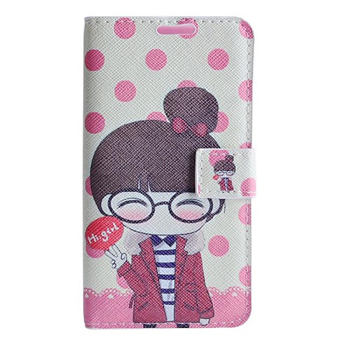 Hi Gir Pattern PU Leather Full Body Cover with Stand for Huawei Y530/C8813