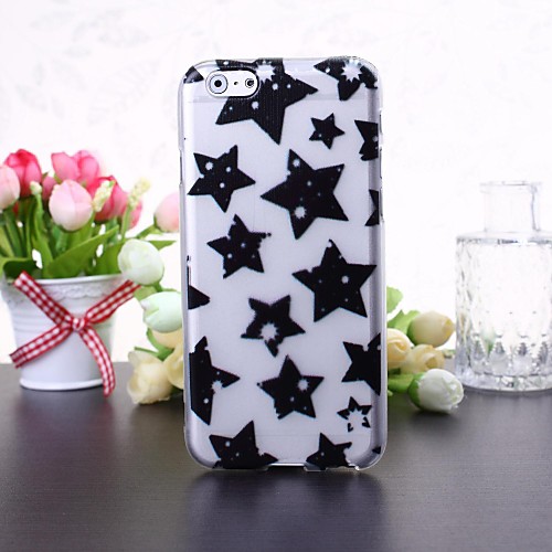 Star Pattern Transparent TPU Soft Case for iPhone 6