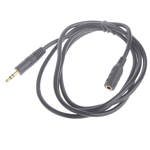 1.5M 3.2FT 3.5mm Male to Femal Extension Audio Connection Cable Free Shipping