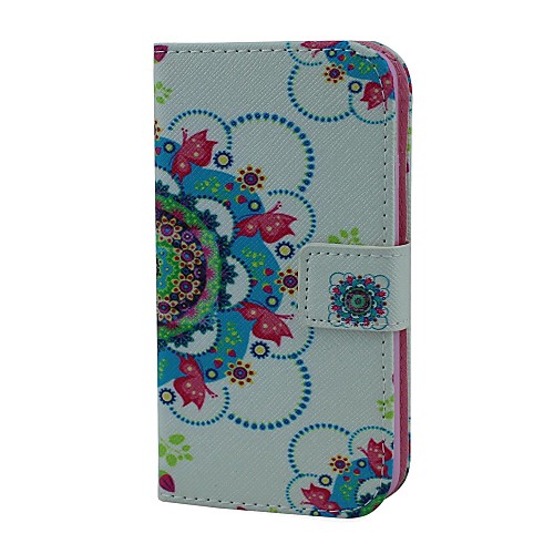 Flowers and Butterfly PU Leather Full Body Case with Card Holder for LG L90