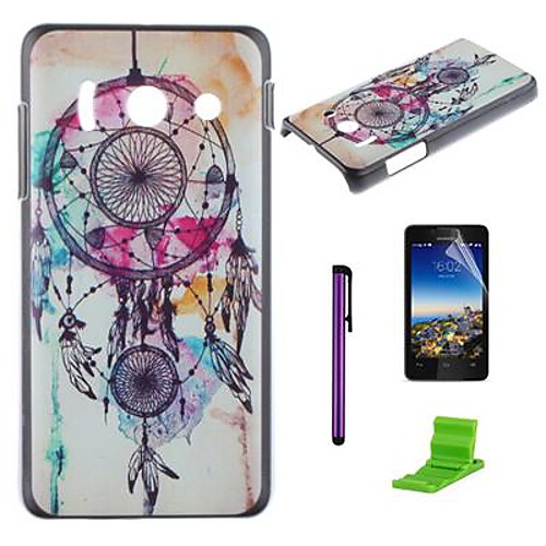 Dream Catcher Pattern PC Hard Case with Screen Protector,Stylus and Stand for Huawei Y300