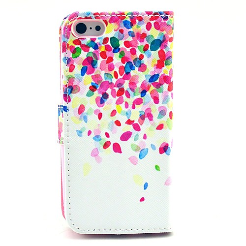 Colorful Fragment Pattern Full Body Case with Stand and Card Slot for iPhone 5C