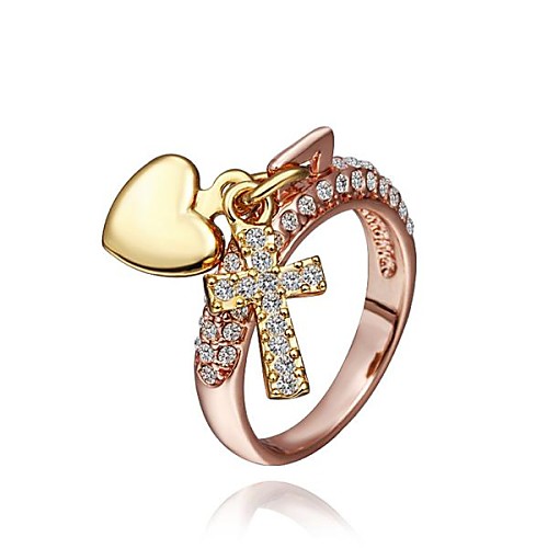 Fashion Women Rose Gold Rhinestone Fashion Rings(Rose Gold)(1Pcs)