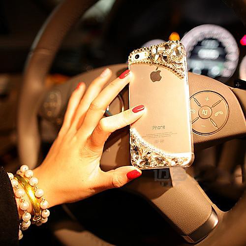 Three-dimensional  with Diamond Hard Back Cover  for iPhone 4 / iPhone 4S