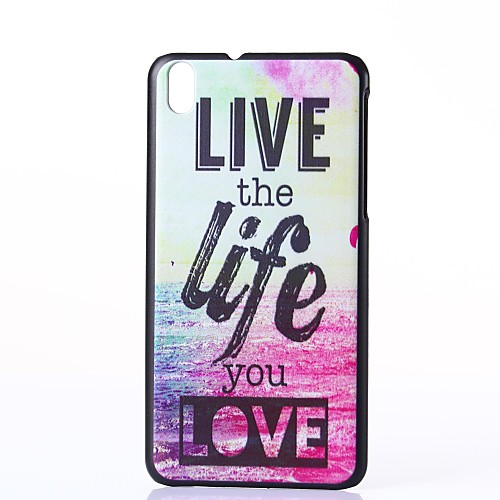 Beautiful Life Pattern Plastic Hard Case for HTC Desire 816