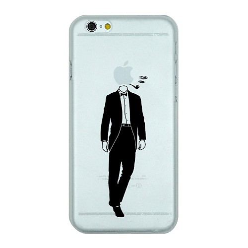 Man Smoking with Smoke Ring Pattern PC Hard Transparent Back Cover Case for iPhone 6