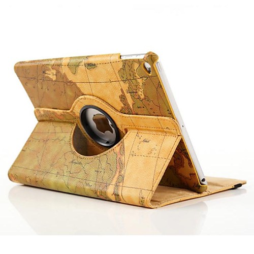 Map Pattern Design 360 Degree Rotating Stand Smart Case Cover for iPad Air 2