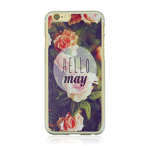 May Flower Leather Vein Pattern PC Hard Case for iPhone 6