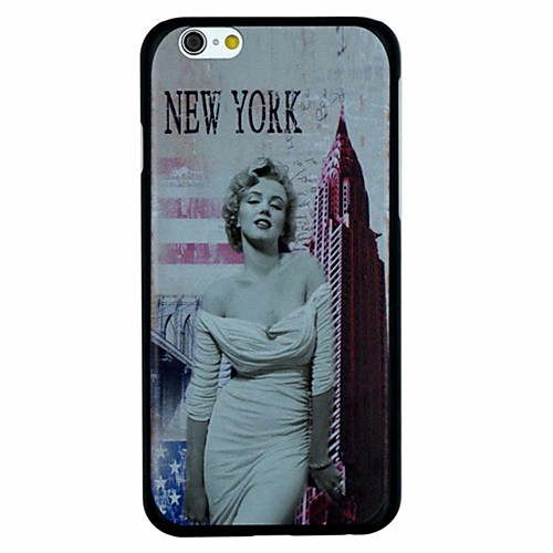 Marilyn Monroe And New York City Pattern PC Hard Back Cover Case for iPhone 6