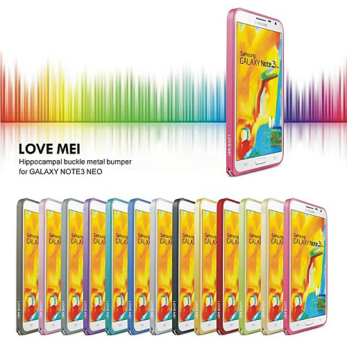 Love Mei Ultrathin Alloy Bumper Curved Edge Metal Case Cover forSAMSUNG GALAXY NOTE3 NEO (Assorted Colors)