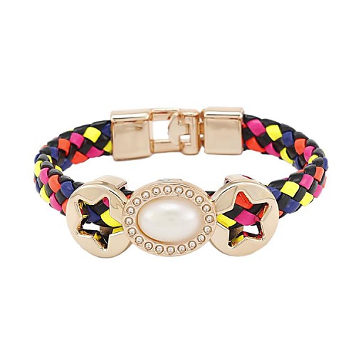 Fashion Star Woven Multicolor Couple Bracelets Random Color