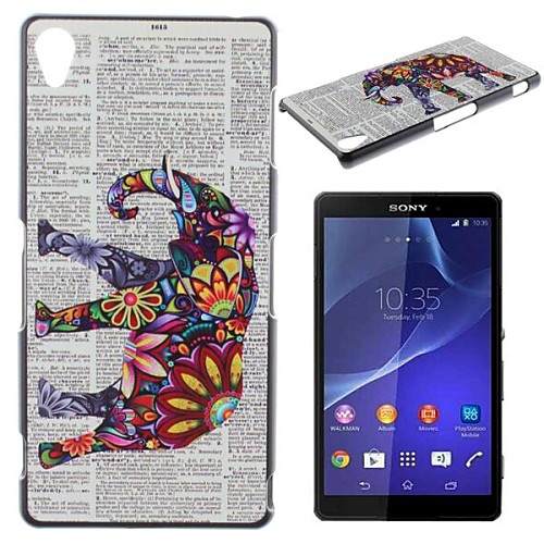 Color the Elephant Pattern PC Hard Case for Sony Z1 L39H