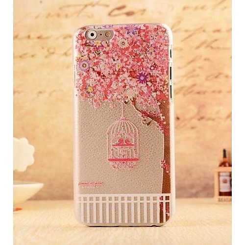 Fairy Tale Bird Cage Style Plastic Hard Back Cover for iPhone 6