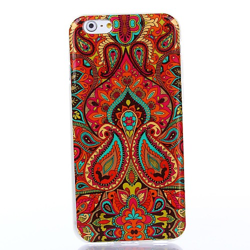 Abstract Style Pattern Silicone Soft Cover and Mini Diaplay Stand for iPhone 6