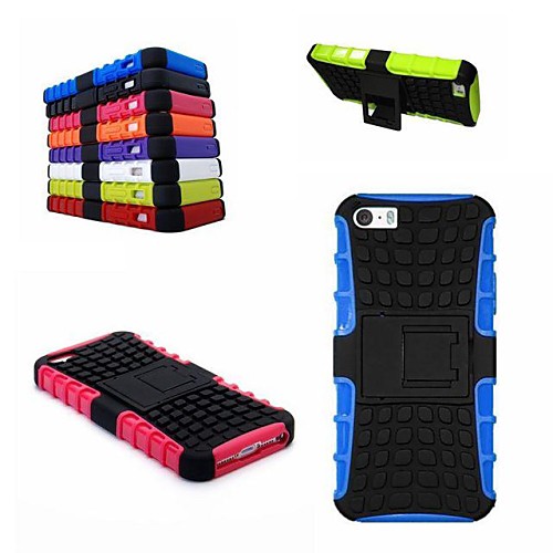 Tire Pattern PC  TPU 2 in 1 Design Shockproof Back Cover Case for iPhone 5/5S (Assorted Colors)