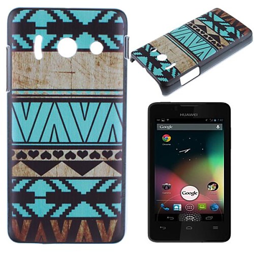 Delicate Blue Stripes Pattern PC Hard Case for Huawei Y300