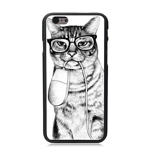 Elonbo Wear Glasses of The Cat Plastic Hard Back Cover for iPhone 6