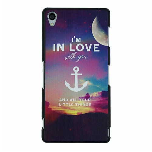 Anchor And Moon Pattern PC Hard Back Cover Case for Sony Xperia Z3