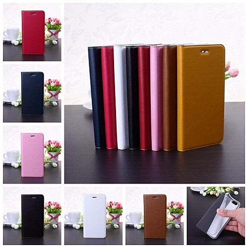 Solid Color Full Body Leather and TPU Soft Case with Stand for iPhone 6 (Assorted Colors)