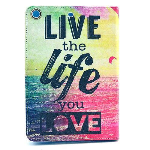 Live Life You Love Pattern PU Leather Full Body Case with Stand for iPad Air