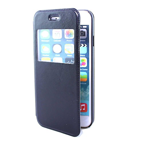 Crazy Horse Pattern PU Leather with  Plastic & Display Window  for iPhone 6 (Assorted Colors)