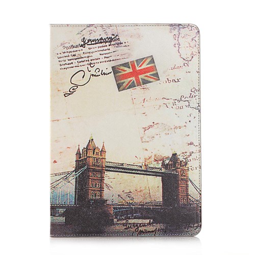 London Bridge Pattern Full Body PU Leather Wallet Case with Stand Flip Cover for iPad Air 2