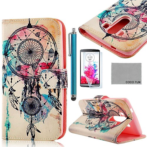 COCO FUN Wind Chimes Pattern PU Leather Full Body Case with Screen Protector, Stylus and Stand for LG G3 D850