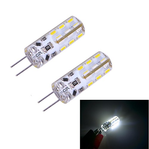 JMT-074 g4 2w 24x3014smd 120lm 6500k холодный белый свет привел би-контактный лампы (DC 12V) 2 шт