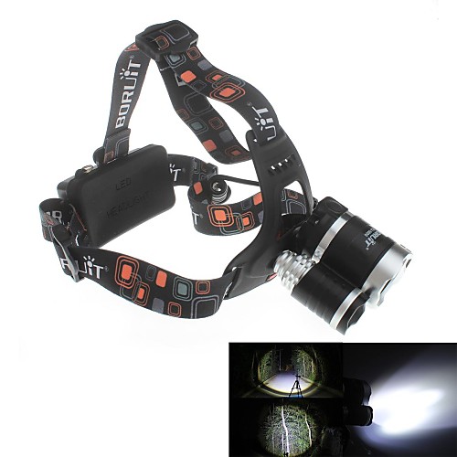 Zweihnder XKL-04 Waterproof 4-Mode 3xCree XM-L2 U2 High Power Headlamp(2800lm, 2 x 18650,Black)