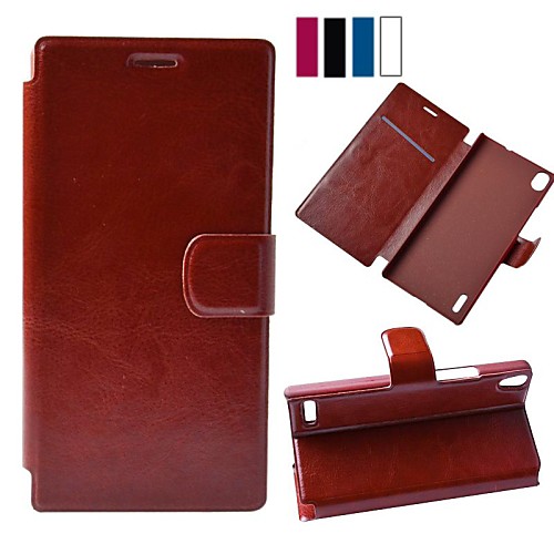 JsEba Horse Grain PU Leather Full Body Cover with Stand and Case for Huawei P7 (Assorted Colors)