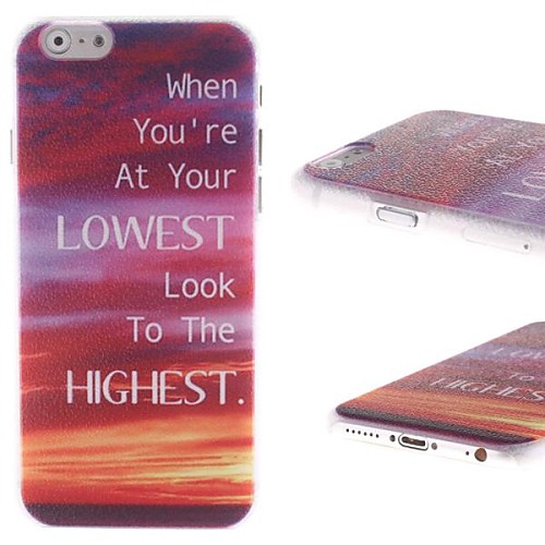 Sky with English Letters Pattern PC Hard Cover for iPhone 6