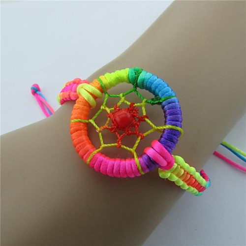 Vintage Multicolors Dreamcatcher Fabric Handmade Bracelets