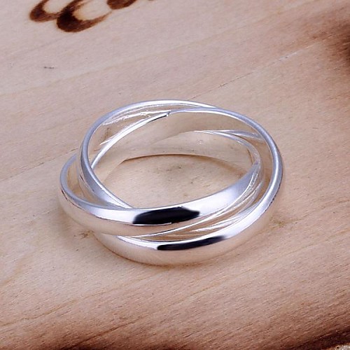 Personality Fashion Third Ring Road High Quality Copper Plating Ms 925 Silver Ring